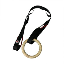 Load image into Gallery viewer, Wood Gym Rings with Straps

